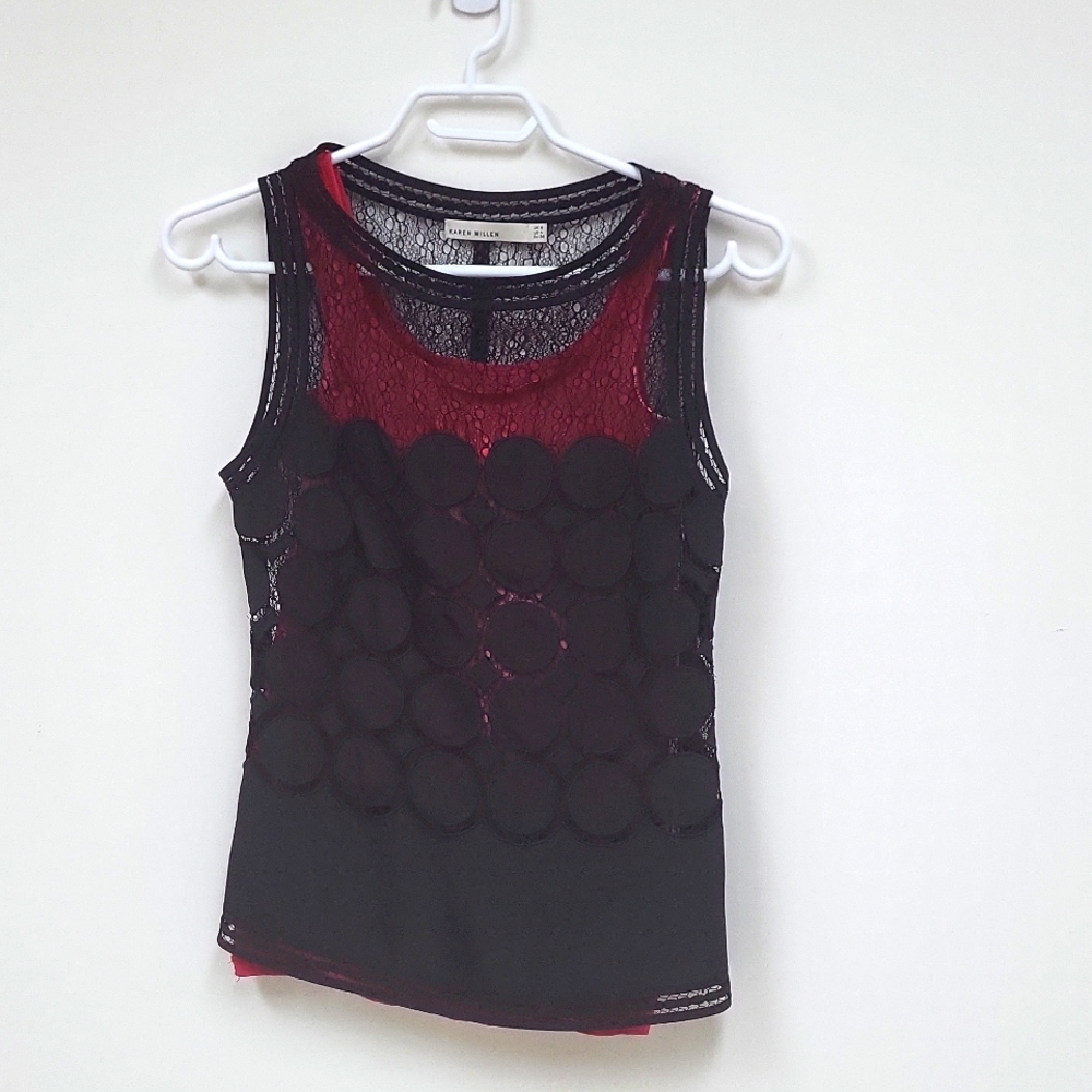 Karen Millen Lace Top Sz 8 UK